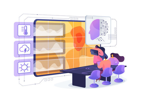 Climate Hazard Monitoring Panel abstract concept vector illustration.