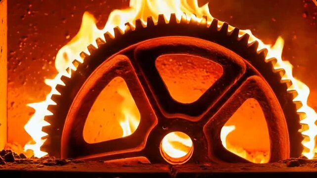 fire in the fireplace