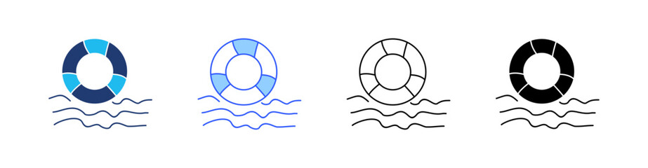 Lifesaver Multiple Style Icon Set Collection Pack Web Banner Vector  © Kholifah rokhman