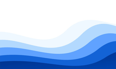 Naklejka premium Abstract blue wave background ocean water liquid wave vector design