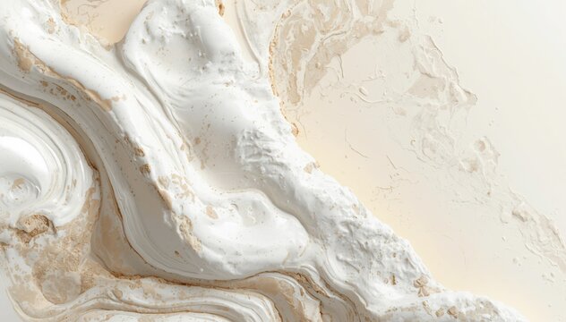 Handcrafted Ceramic Texture Background in Cream Beige with Organic Matte Finish