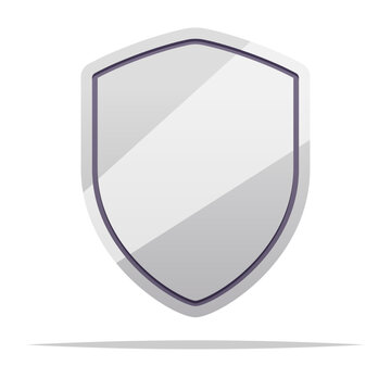 Metal shield vector isolated illustration