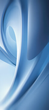Curved Shapes in Light Blue Tones Creating a Soft Abstract Design in a Digital Space