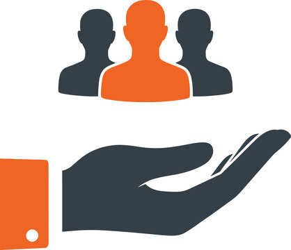 Human Resources Management and Customer Support Vector Icon