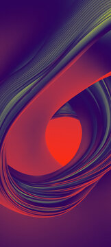 Colorful Abstract Design With Swirling Shapes and Curved Lines in a Digital Format