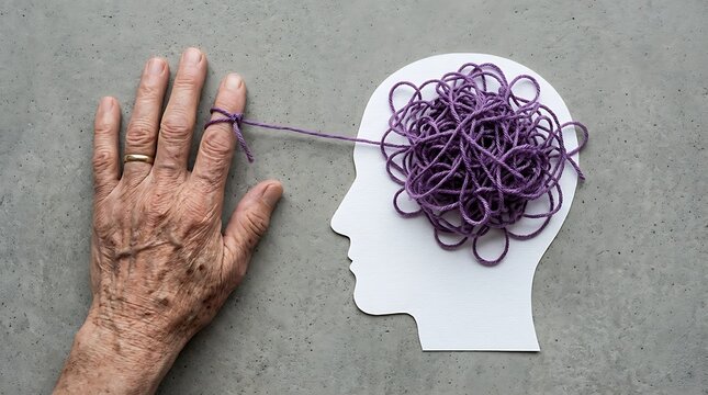 World Alzheimers Day Concept for Dementia and Memory Loss Awareness