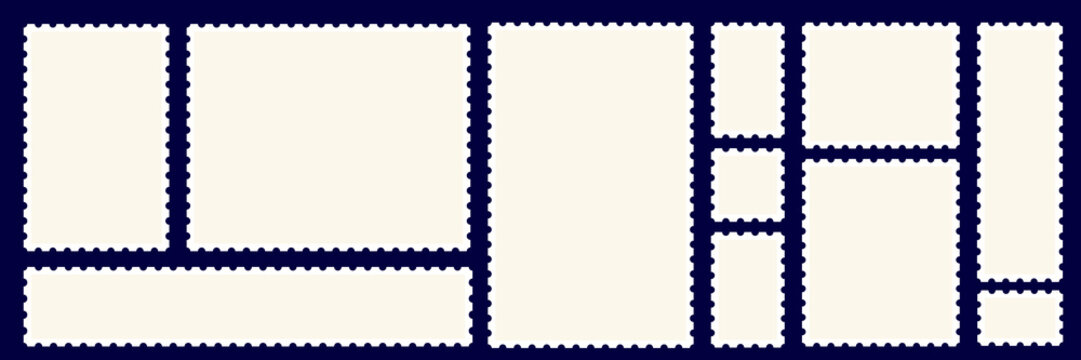 White ticket paper frame. Old edge shape border. Coupon vector paper design. Blank Isolated Theater Collection Clip
