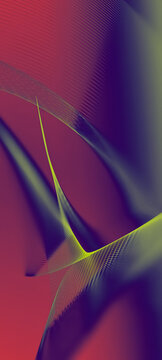 Abstract Design With Colors Blending in Fluid Shapes and Lines