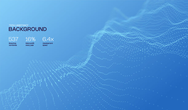 Digital technology data with background network abstract for business communication future. Vector flow science with blue computer futuristic for ai connect line. Tech connection digital