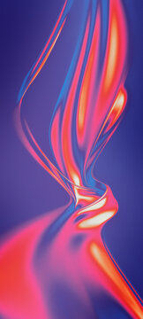 Colorful Swirls of Liquid Shapes on a Blue Background Create a Vivid Abstract Design