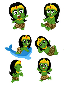 set of funny monsters  (Buto Ijo)