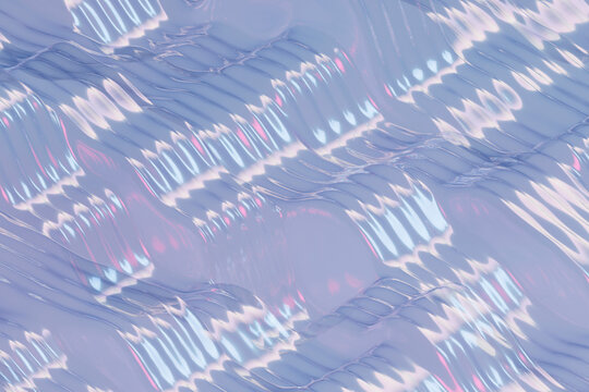 3D abstract background with transparent plastic