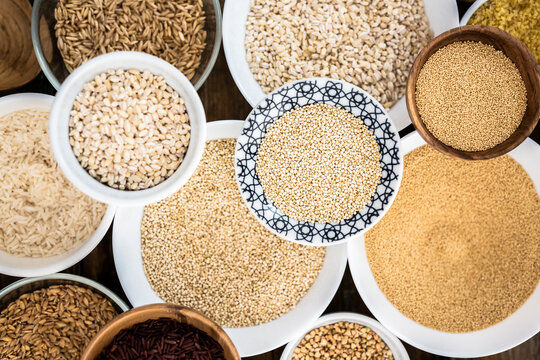 Cereal mix: red rice, black rice, barley, amaranth, quinoa, rice, bulgur, spelt, oats and buckwheat