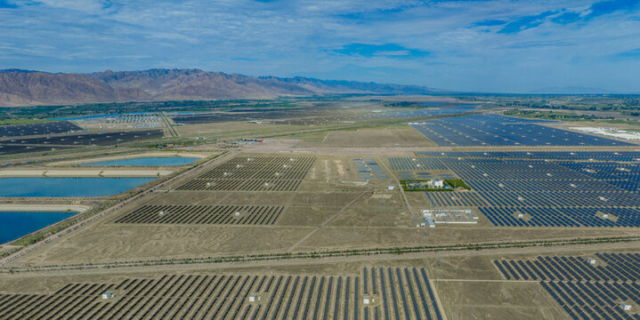 Solar photovoltaic panels; wind turbine power plant; new energy