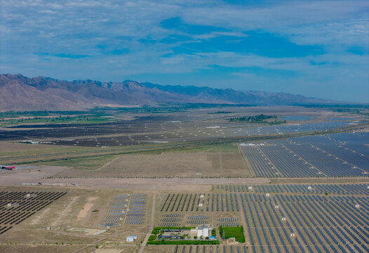 Solar photovoltaic panels; wind turbine power plant; new energy