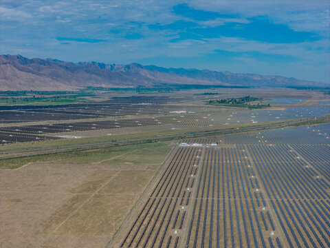 Solar photovoltaic panels; wind turbine power plant; new energy