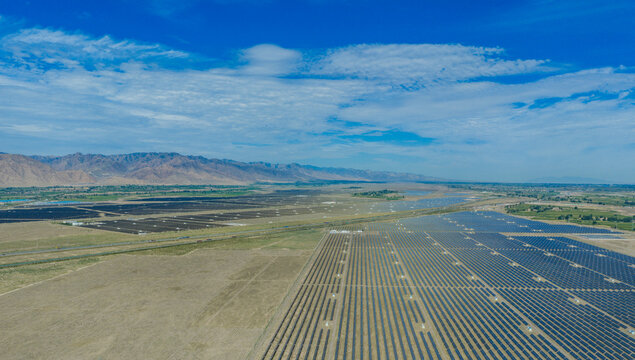 Solar photovoltaic panels; wind turbine power plant; new energy