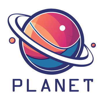 logo vector icon planet