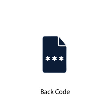 Backup Code vector icon illustration sign