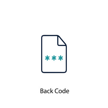 Backup Code vector icon illustration sign