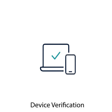 Device Verification vector icon illustration sign