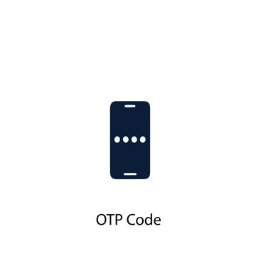 OTP code  vector icon illustration sign