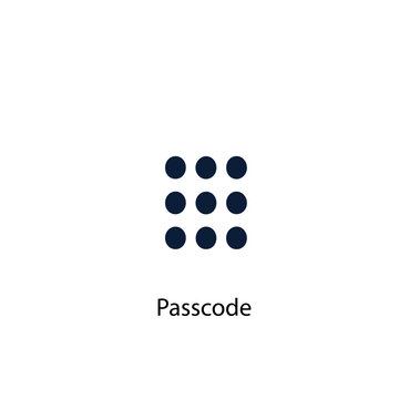 Passcode vector icon illustration sign