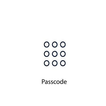 Passcode vector icon illustration sign