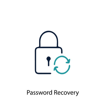 Password recovery vector icon illustration sign