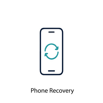 Phone recovery vector icon illustration sign