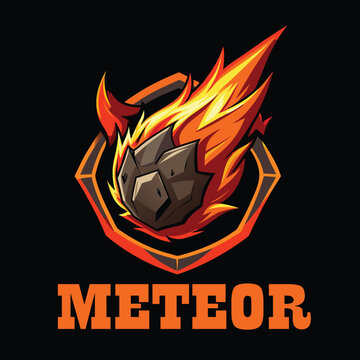 logo vector icon cartoon meteor