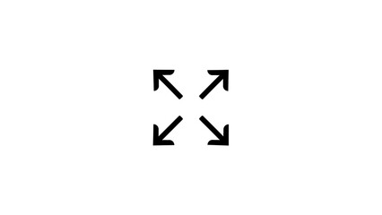 Fullscreen icon with arrows pointing in four cardinal directions. © Icon Stocks