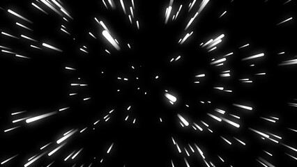 Abstract cosmic light speed hyperdrive through space stars background. © Icon Stocks