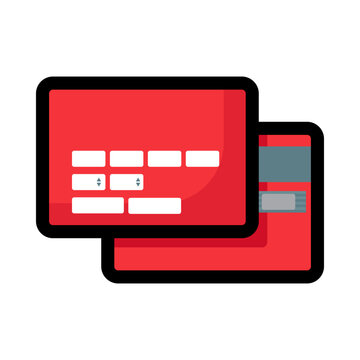 Credit card icon symbolizing online payment, banking, financial transaction, electronic commerce, and secure purchase for business and finance projects