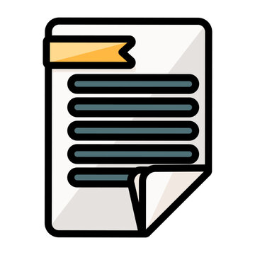 Document icon symbolizing text file, office paperwork, business information, written content, and digital documentation for workplace projects