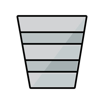 Trash bin icon symbolizing waste disposal, recycling, file deletion, cleanup, and office organization for digital and workplace projects