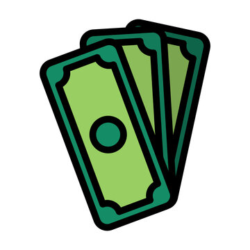 Cash icon symbolizing money, finance, payment, banking, income, budgeting, and financial transactions for business projects