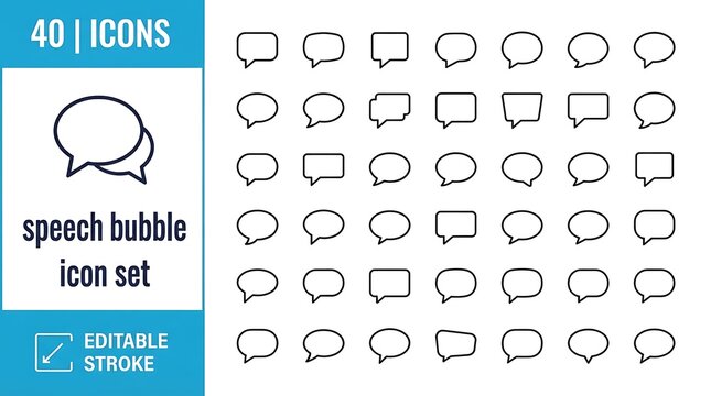 Comprehensive collection of hand drawn speech bubble icons set featuring various communication shapes and dialogue box designs