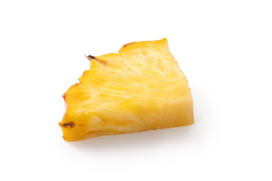 Fresh cut pineapple fruit isolated on white background with clipping path.