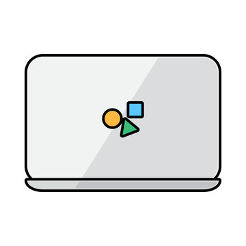 Laptop icon symbolizing portable computing, digital work, business productivity, online communication, and modern technology for office projects