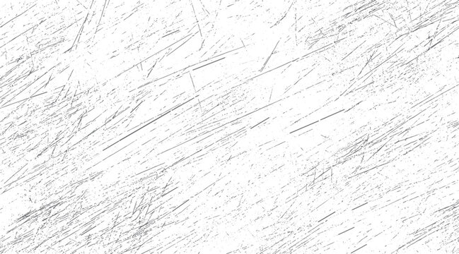 White background with scattered thin grey lines and dots creating a textured distressed effect