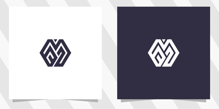 letter mc logo design vector