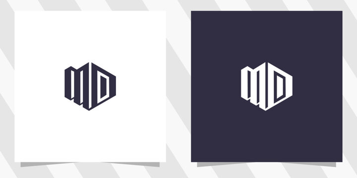 letter md dm logo design
