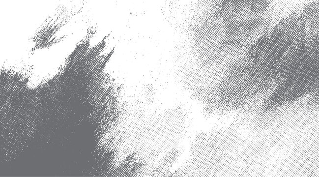Abstract grey and white textured background with scattered dots and irregular shapes