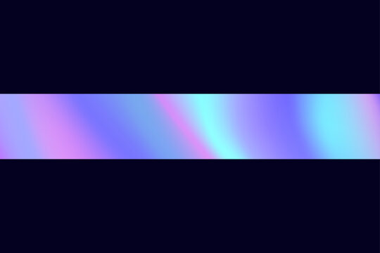 
Horizontal holographic stripe on a black background