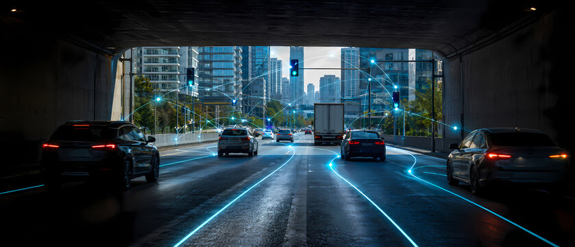AI-Powered Smart Transportation Network Analyzing Real-Time Traffic and Connected Vehicle Data