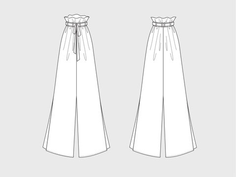 Paperbag Waist Culotte Pants