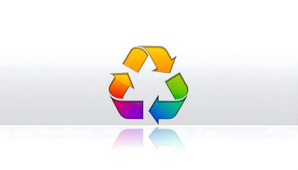 Obraz premium Colorful geometric paper craft heart shape.