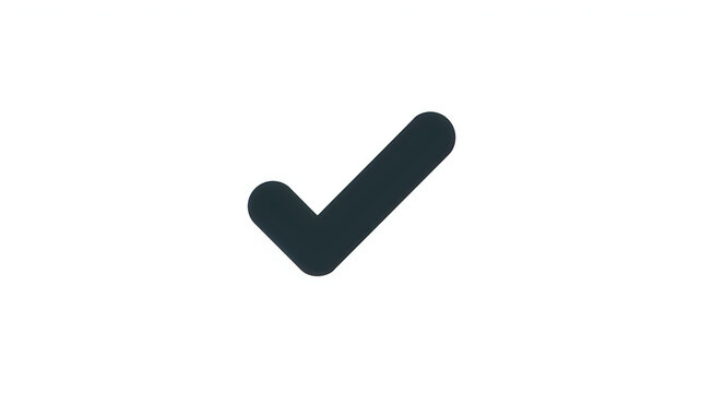 Simple black checkmark icon symbol for approval or confirmation