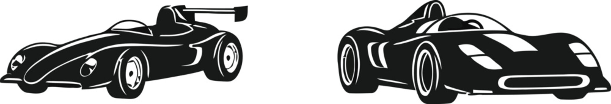 Racing car vector icon.